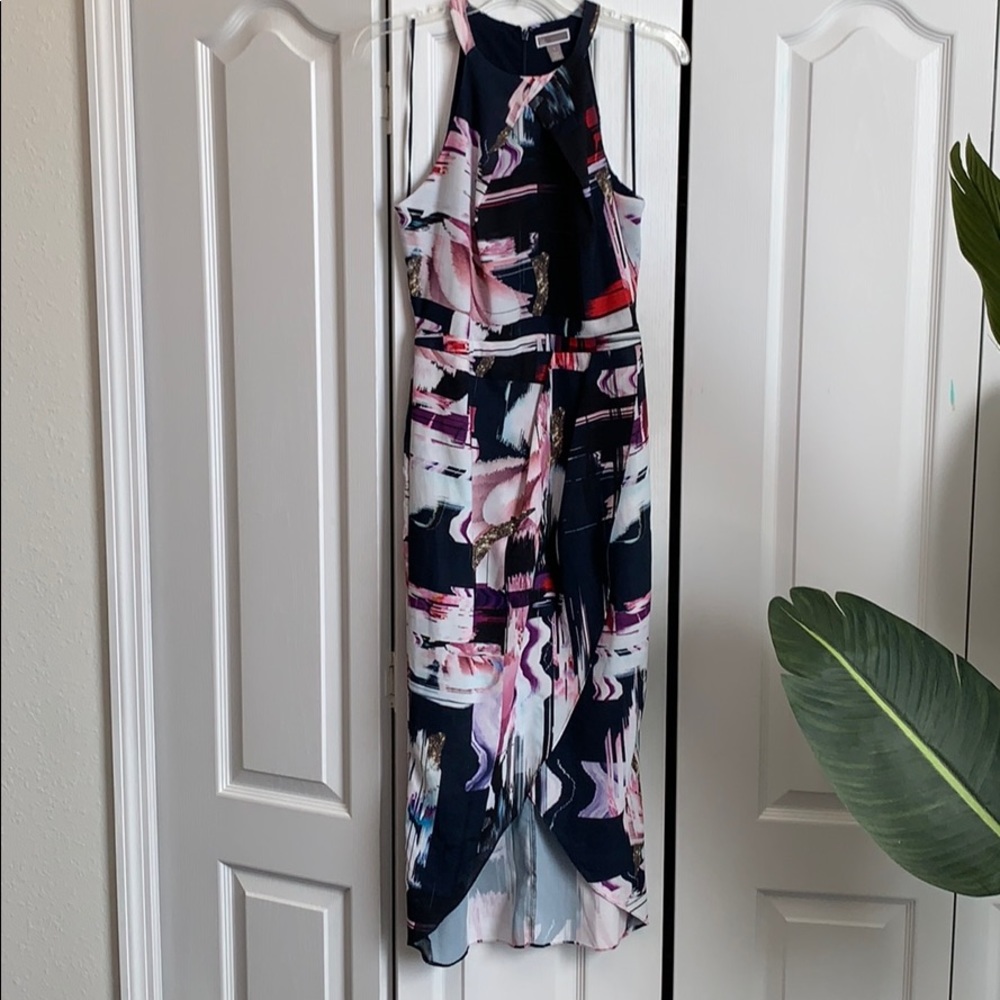 Chelsea28 Halter Tulip Hem Dress